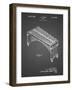 PP967-Black Grid Musser Marimba Patent Poster-Cole Borders-Framed Giclee Print