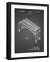 PP967-Black Grid Musser Marimba Patent Poster-Cole Borders-Framed Giclee Print