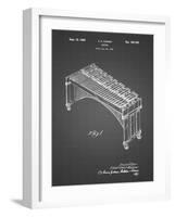 PP967-Black Grid Musser Marimba Patent Poster-Cole Borders-Framed Giclee Print