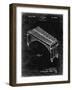 PP967-Black Grunge Musser Marimba Patent Poster-Cole Borders-Framed Giclee Print