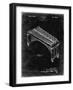 PP967-Black Grunge Musser Marimba Patent Poster-Cole Borders-Framed Giclee Print