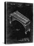 PP967-Black Grunge Musser Marimba Patent Poster-Cole Borders-Stretched Canvas