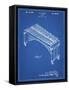 PP967-Blueprint Musser Marimba Patent Poster-Cole Borders-Framed Stretched Canvas