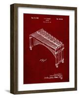 PP967-Burgundy Musser Marimba Patent Poster-Cole Borders-Framed Giclee Print