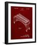 PP967-Burgundy Musser Marimba Patent Poster-Cole Borders-Framed Giclee Print