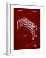 PP967-Burgundy Musser Marimba Patent Poster-Cole Borders-Framed Giclee Print