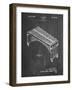 PP967-Chalkboard Musser Marimba Patent Poster-Cole Borders-Framed Giclee Print