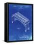 PP967-Faded Blueprint Musser Marimba Patent Poster-Cole Borders-Framed Stretched Canvas