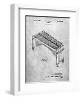 PP967-Slate Musser Marimba Patent Poster-Cole Borders-Framed Giclee Print