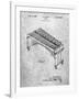 PP967-Slate Musser Marimba Patent Poster-Cole Borders-Framed Giclee Print