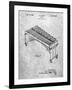 PP967-Slate Musser Marimba Patent Poster-Cole Borders-Framed Giclee Print