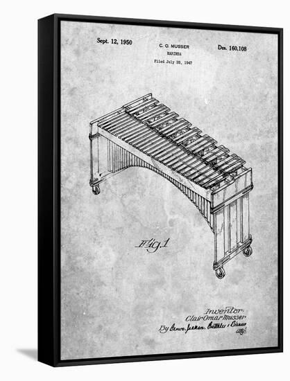 PP967-Slate Musser Marimba Patent Poster-Cole Borders-Framed Stretched Canvas