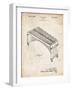 PP967-Vintage Parchment Musser Marimba Patent Poster-Cole Borders-Framed Giclee Print