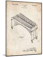 PP967-Vintage Parchment Musser Marimba Patent Poster-Cole Borders-Mounted Giclee Print