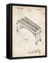 PP967-Vintage Parchment Musser Marimba Patent Poster-Cole Borders-Framed Stretched Canvas