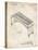 PP967-Vintage Parchment Musser Marimba Patent Poster-Cole Borders-Stretched Canvas
