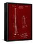 PP970-Burgundy Night Stick Patent Poster-Cole Borders-Framed Stretched Canvas