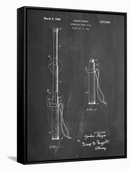 PP970-Chalkboard Night Stick Patent Poster-Cole Borders-Framed Stretched Canvas