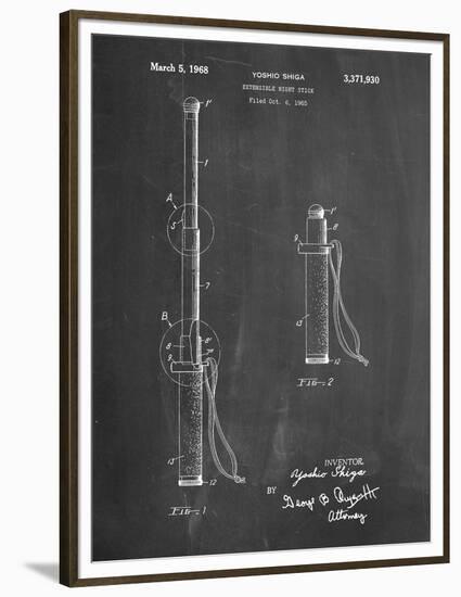 PP970-Chalkboard Night Stick Patent Poster-Cole Borders-Framed Premium Giclee Print