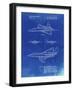 PP972-Faded Blueprint Northrop F-23 Fighter Stealth Plane Patent-Cole Borders-Framed Giclee Print