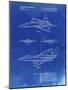 PP972-Faded Blueprint Northrop F-23 Fighter Stealth Plane Patent-Cole Borders-Mounted Giclee Print