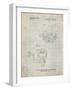 PP973-Antique Grid Parchment Open Face Spinning Fishing Reel Patent Poster-Cole Borders-Framed Giclee Print