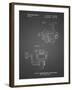 PP973-Black Grid Open Face Spinning Fishing Reel Patent Poster-Cole Borders-Framed Giclee Print