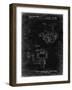 PP973-Black Grunge Open Face Spinning Fishing Reel Patent Poster-Cole Borders-Framed Giclee Print