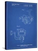 PP973-Blueprint Open Face Spinning Fishing Reel Patent Poster-Cole Borders-Stretched Canvas