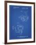 PP973-Blueprint Open Face Spinning Fishing Reel Patent Poster-Cole Borders-Framed Giclee Print