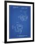 PP973-Blueprint Open Face Spinning Fishing Reel Patent Poster-Cole Borders-Framed Giclee Print