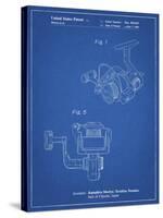 PP973-Blueprint Open Face Spinning Fishing Reel Patent Poster-Cole Borders-Stretched Canvas