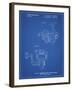 PP973-Blueprint Open Face Spinning Fishing Reel Patent Poster-Cole Borders-Framed Giclee Print