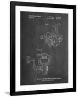 PP973-Chalkboard Open Face Spinning Fishing Reel Patent Poster-Cole Borders-Framed Giclee Print