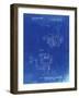 PP973-Faded Blueprint Open Face Spinning Fishing Reel Patent Poster-Cole Borders-Framed Giclee Print