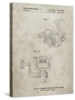 PP973-Sandstone Open Face Spinning Fishing Reel Patent Poster-Cole Borders-Stretched Canvas