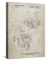 PP973-Sandstone Open Face Spinning Fishing Reel Patent Poster-Cole Borders-Stretched Canvas