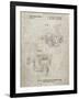 PP973-Sandstone Open Face Spinning Fishing Reel Patent Poster-Cole Borders-Framed Giclee Print