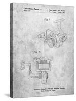 PP973-Slate Open Face Spinning Fishing Reel Patent Poster-Cole Borders-Stretched Canvas