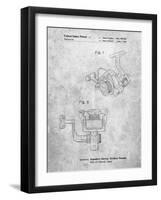 PP973-Slate Open Face Spinning Fishing Reel Patent Poster-Cole Borders-Framed Giclee Print