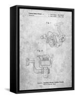 PP973-Slate Open Face Spinning Fishing Reel Patent Poster-Cole Borders-Framed Stretched Canvas