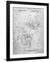 PP973-Slate Open Face Spinning Fishing Reel Patent Poster-Cole Borders-Framed Giclee Print