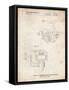 PP973-Vintage Parchment Open Face Spinning Fishing Reel Patent Poster-Cole Borders-Framed Stretched Canvas