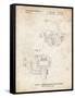 PP973-Vintage Parchment Open Face Spinning Fishing Reel Patent Poster-Cole Borders-Framed Stretched Canvas