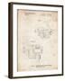 PP973-Vintage Parchment Open Face Spinning Fishing Reel Patent Poster-Cole Borders-Framed Giclee Print