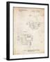 PP973-Vintage Parchment Open Face Spinning Fishing Reel Patent Poster-Cole Borders-Framed Giclee Print