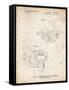 PP973-Vintage Parchment Open Face Spinning Fishing Reel Patent Poster-Cole Borders-Framed Stretched Canvas