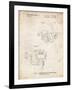 PP973-Vintage Parchment Open Face Spinning Fishing Reel Patent Poster-Cole Borders-Framed Giclee Print