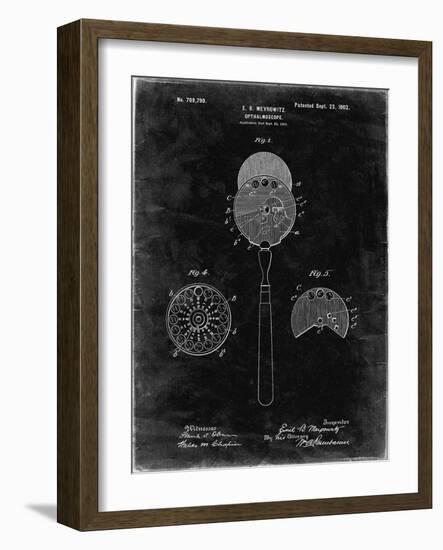 PP975-Black Grunge Ophthalmoscope Patent Poster-Cole Borders-Framed Giclee Print