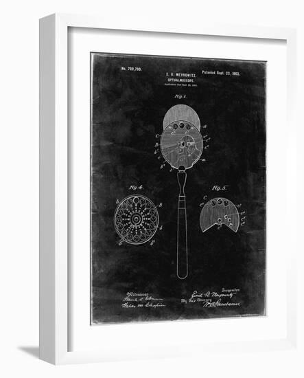 PP975-Black Grunge Ophthalmoscope Patent Poster-Cole Borders-Framed Giclee Print